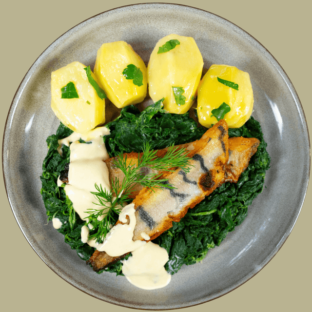 Pike-perch with horseradish mustard sauce