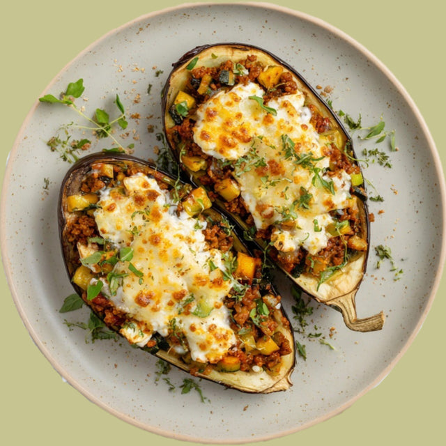 Gefüllte Aubergine