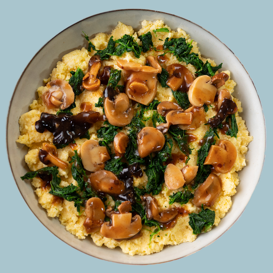 Polenta an Waldpilzragout