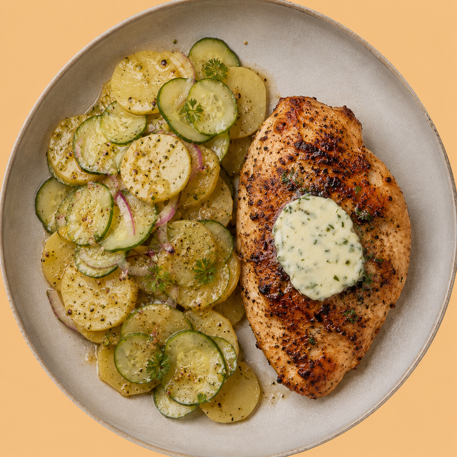 Poulet Brüstli Kartoffelsalat