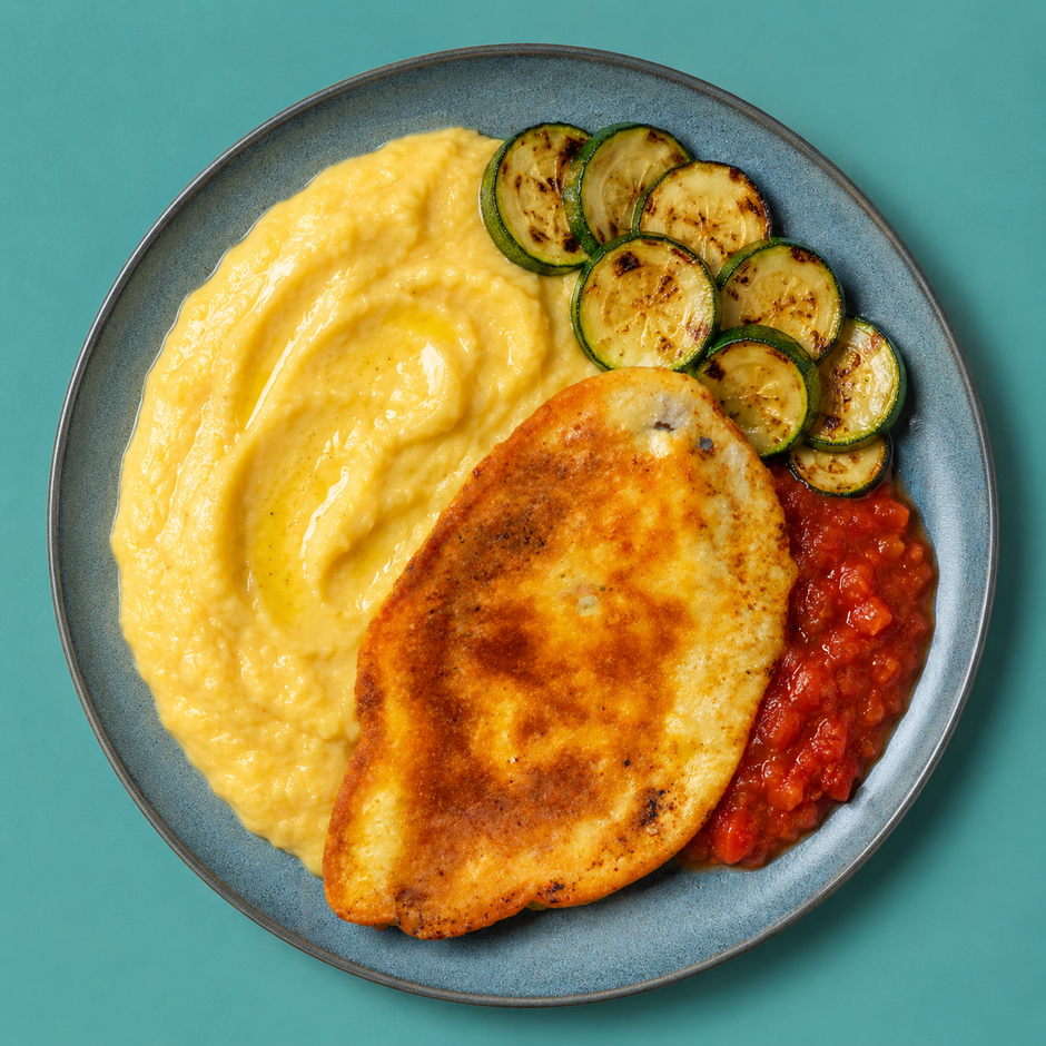 Poulet Piccata auf Polenta