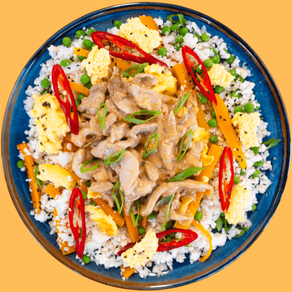 Poulet Satay Blumenkohlreis