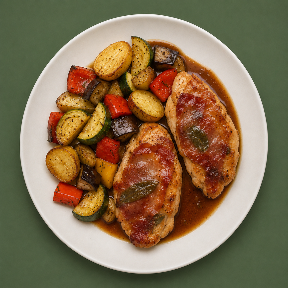 Saltimbocca Ofengemüse