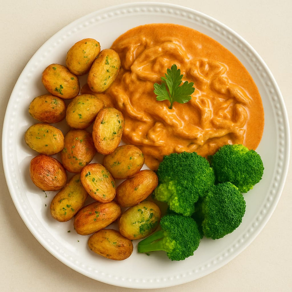 Schweinsgeschnetzeltes an Paprikasauce