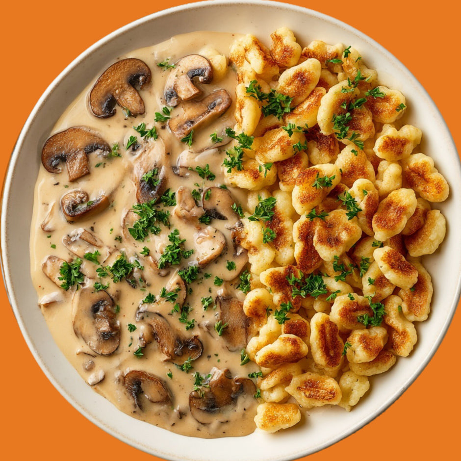 Spätzli Pilzrahmsauce