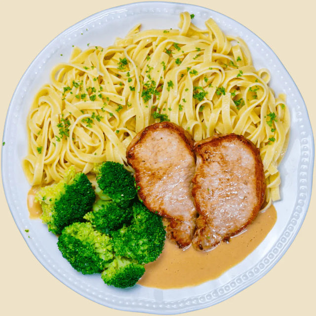 Creamy pork escalope