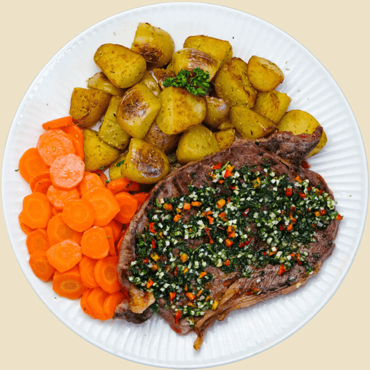 Rinds Entrecôte mit Chimichurri - Eat Unique
